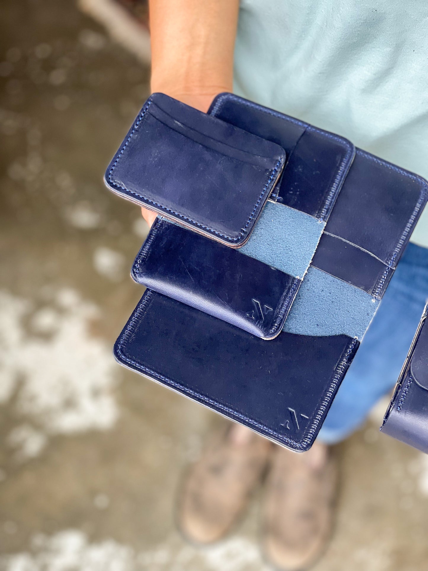 Navy Card Wallet